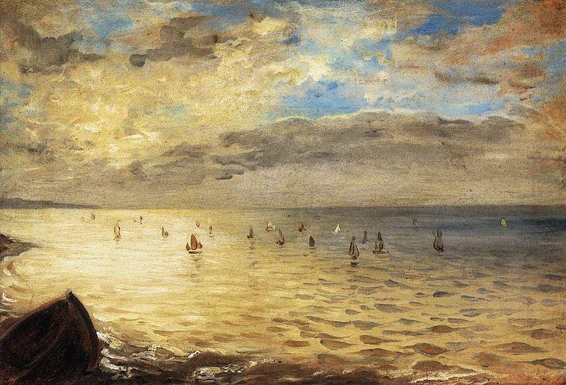 The Sea from the Heights of Dieppe, Eugene Delacroix